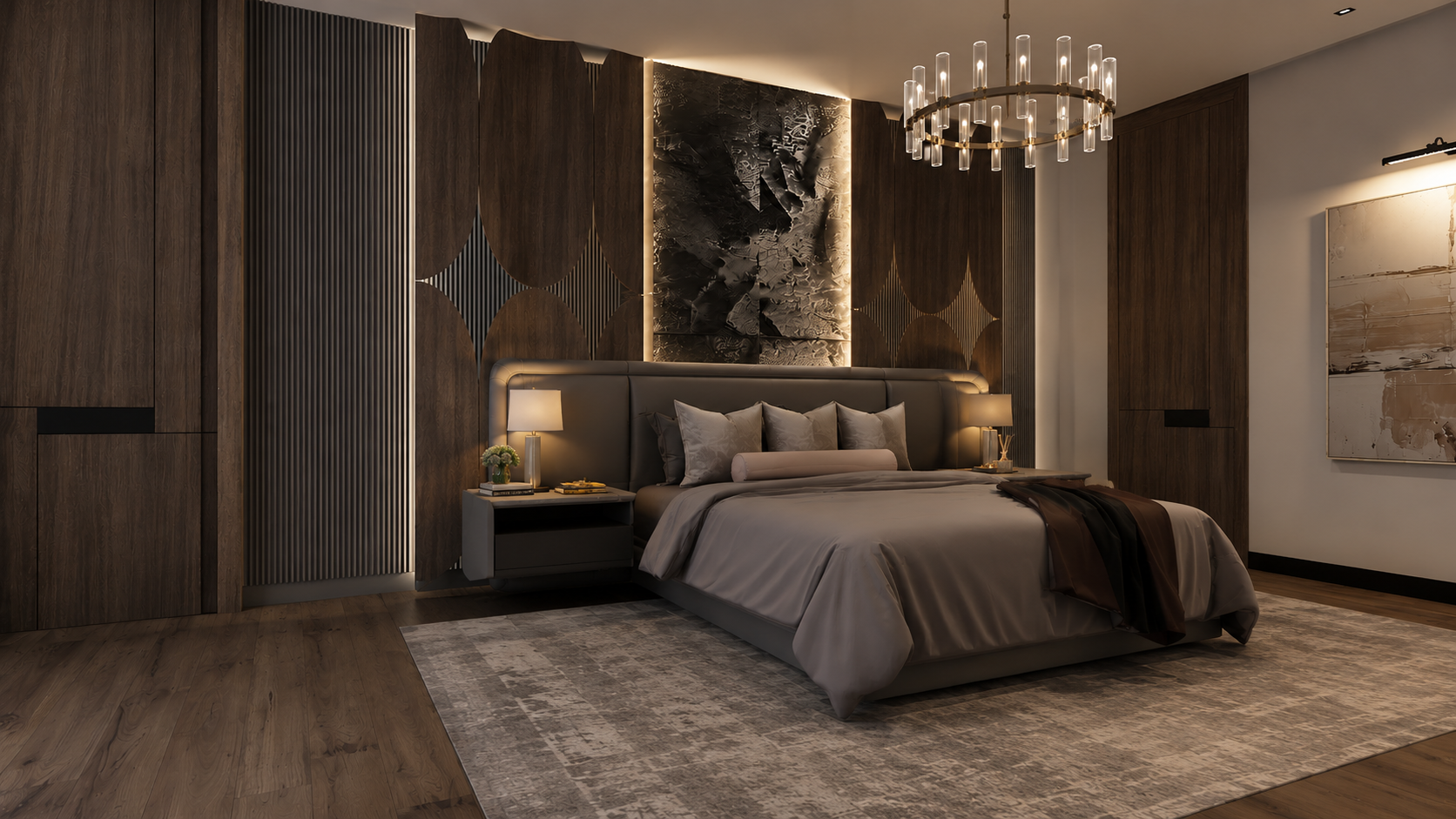 Atmospheric interior design and residential arrival