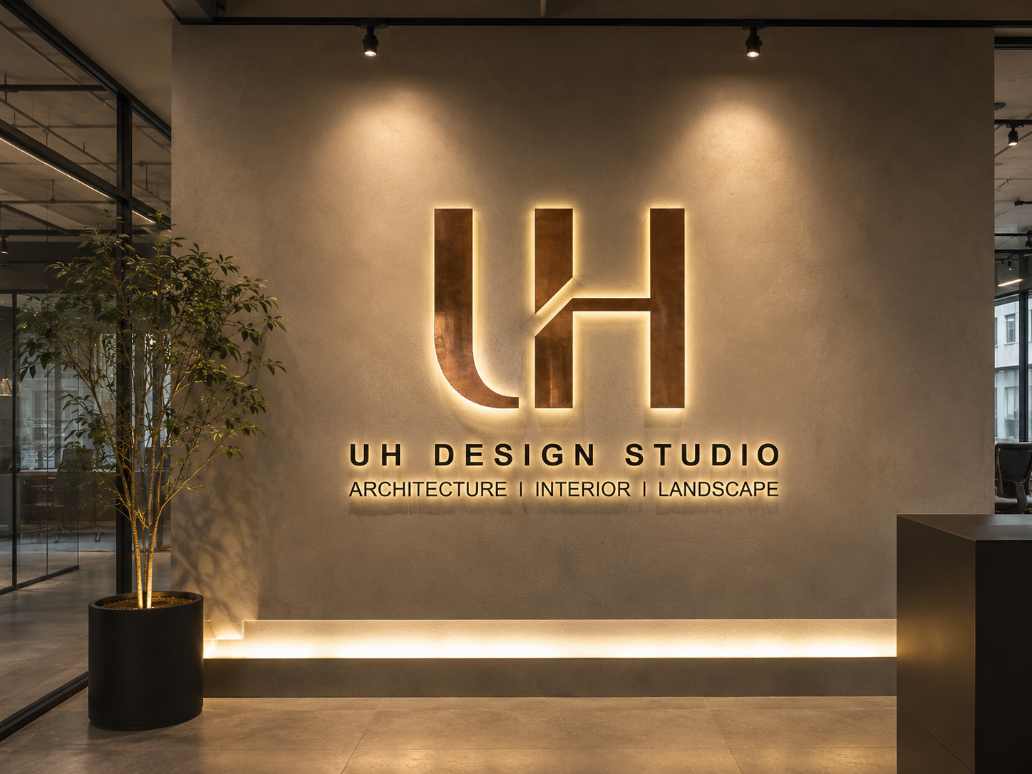 Warm architectural interior with carefully considered materiality